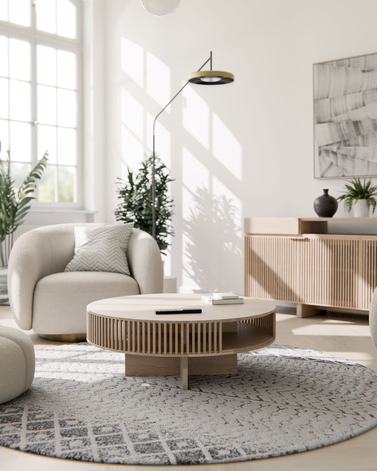 Couchtisch Eiche Japandi