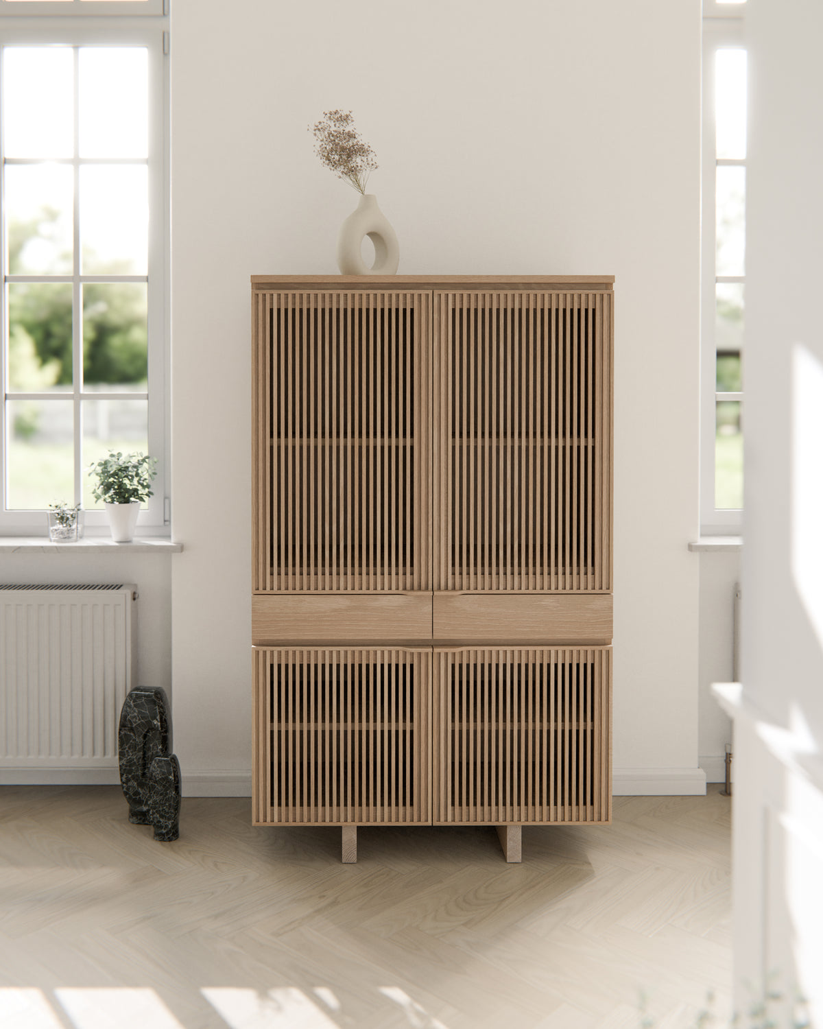 Barschrank Highboard Eiche