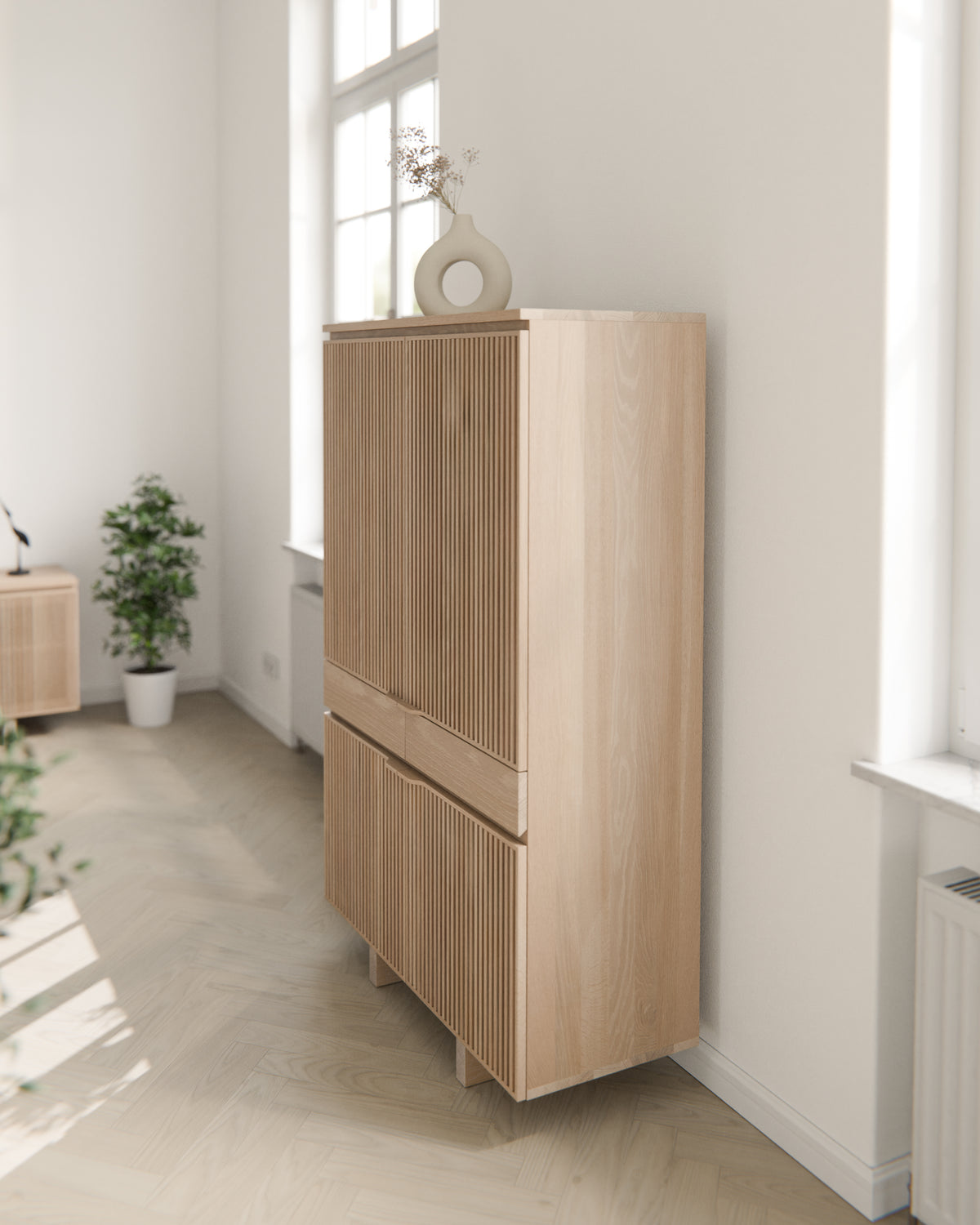 Barschrank Highboard Eiche