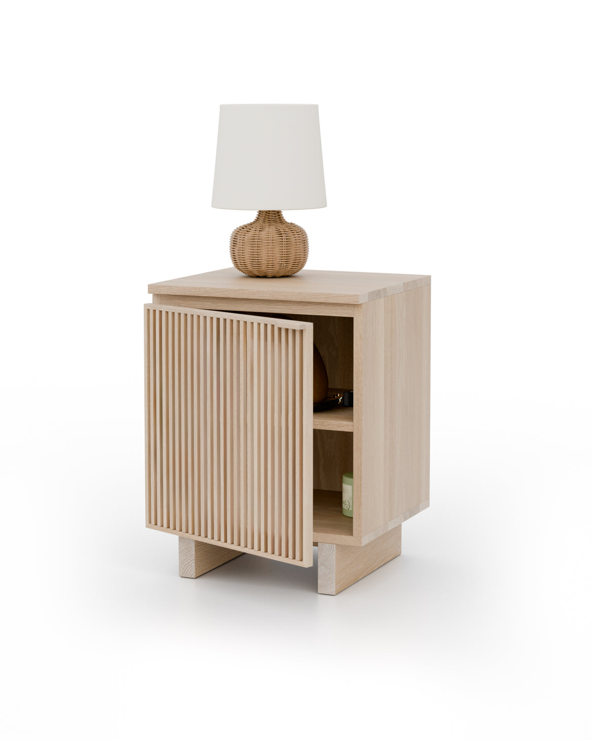 Nachttisch Nachtschrank Holz Eiche schmal
