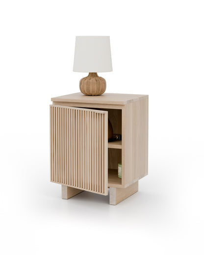 Nachttisch Nachtschrank Holz Eiche schmal