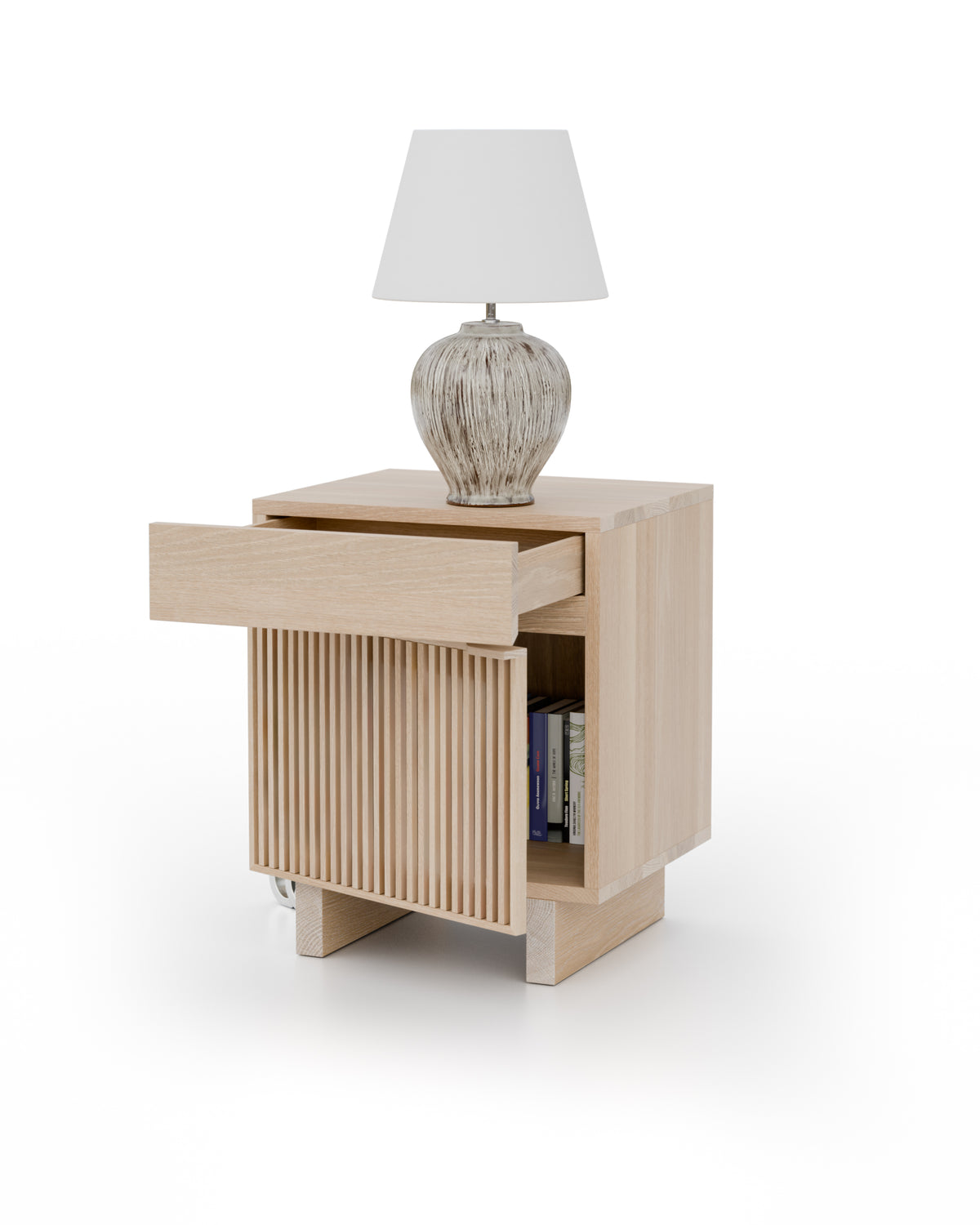 Nachttisch Nachtschrank Holz Eiche Schublade