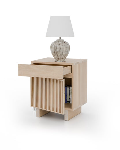 Nachttisch Nachtschrank Holz Eiche Schublade