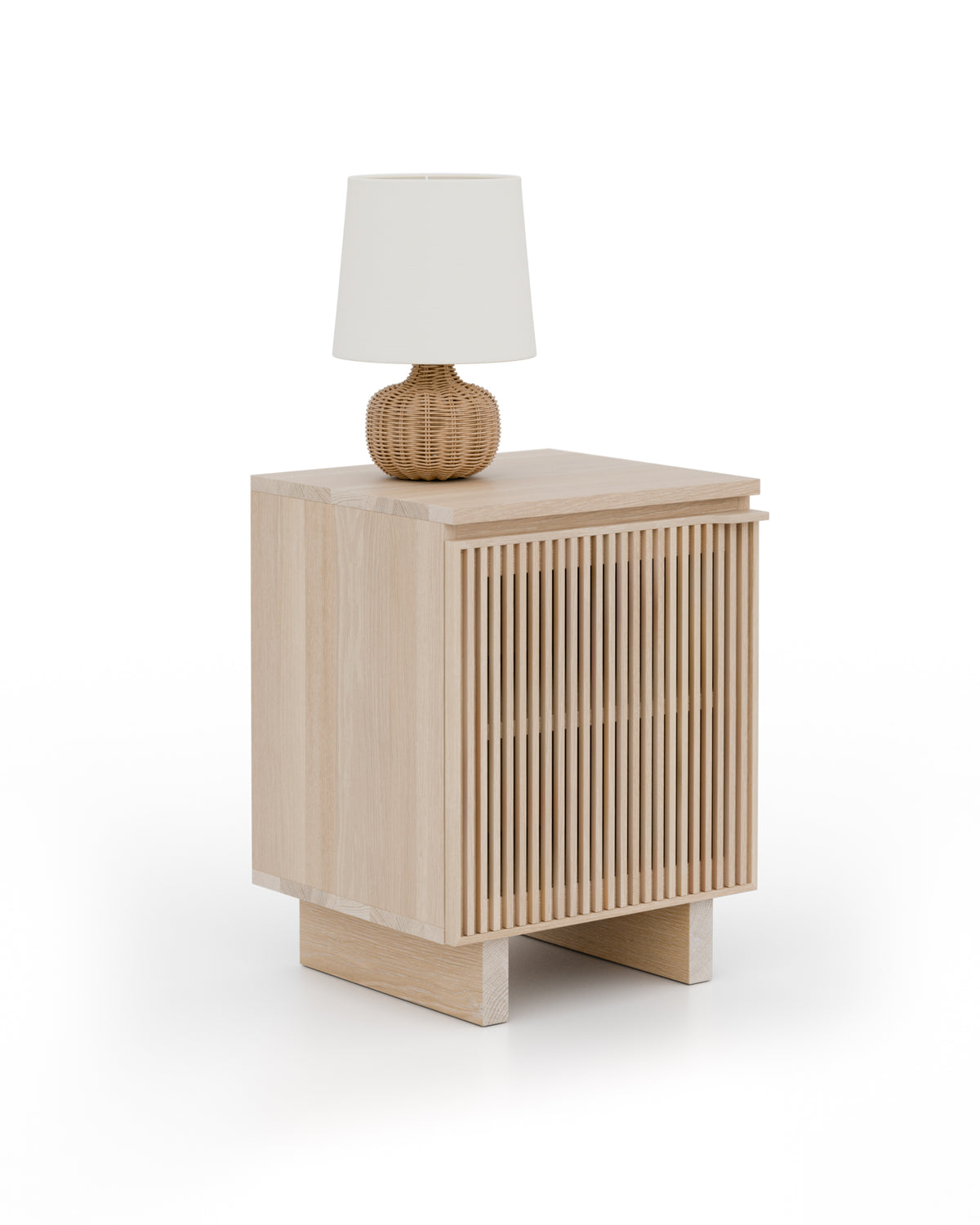 Nachttisch Nachtschrank Holz Eiche schmal