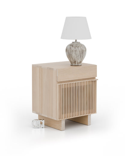 Nachttisch Nachtschrank Holz Eiche Schublade