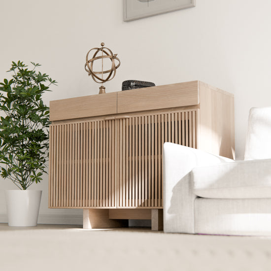 Japandi Sideboard Eiche Gekalkt