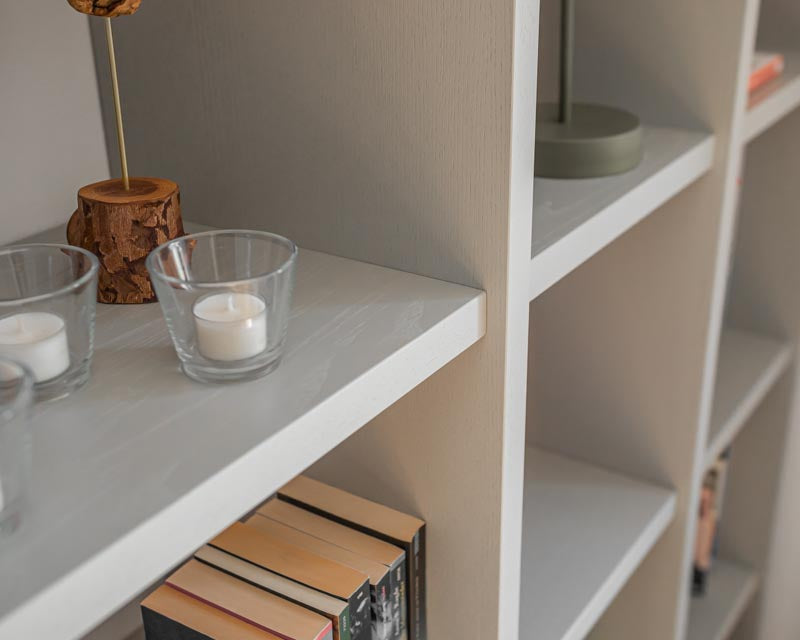 Bücherregal grau lackierte Kernesche