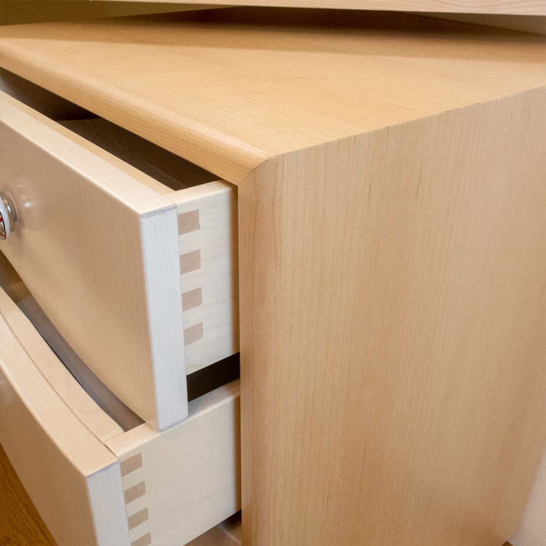 Arbeitszimmer: Schreibtisch & Ordnerschrank in Ahorn