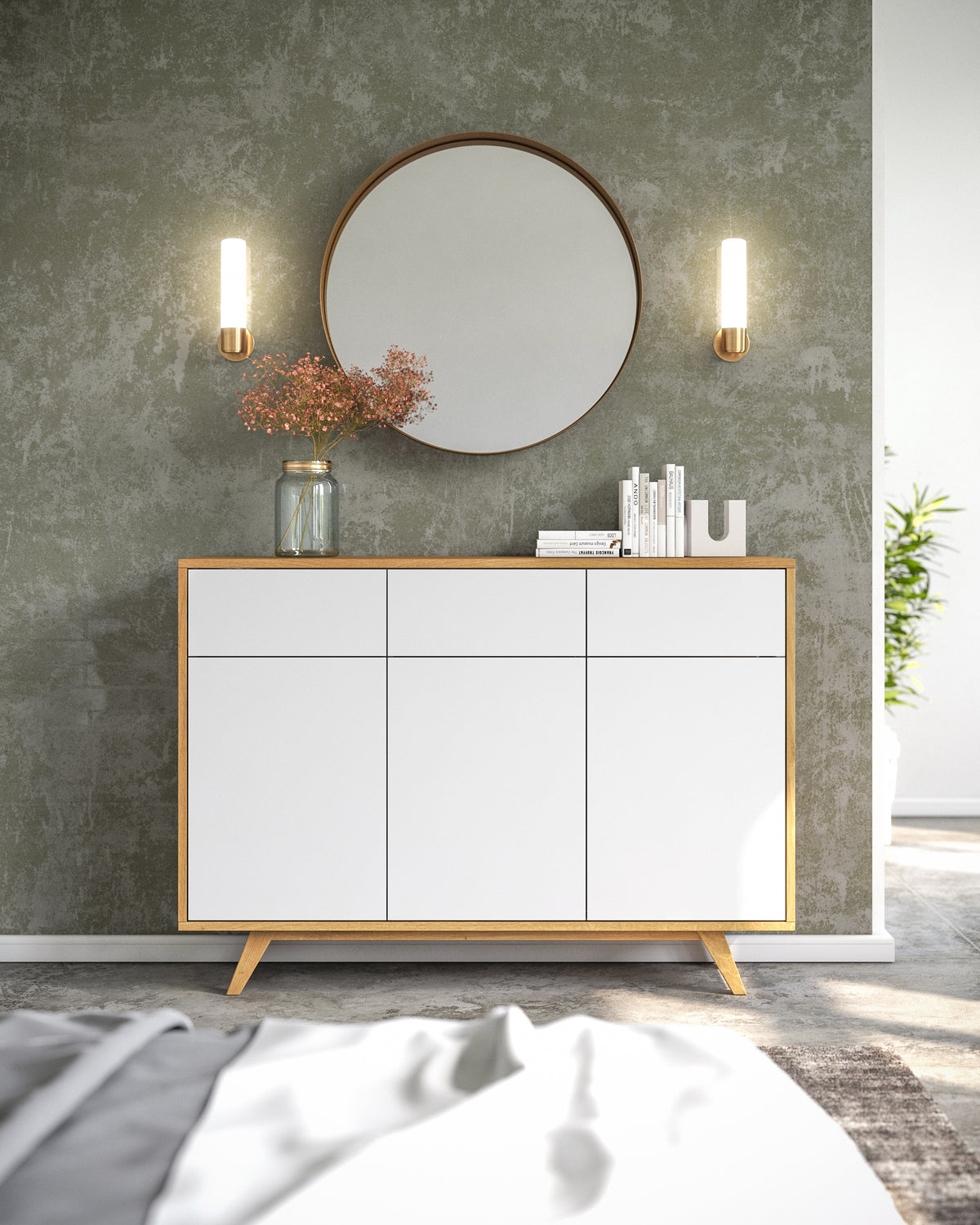 Sideboard in Eiche weiß