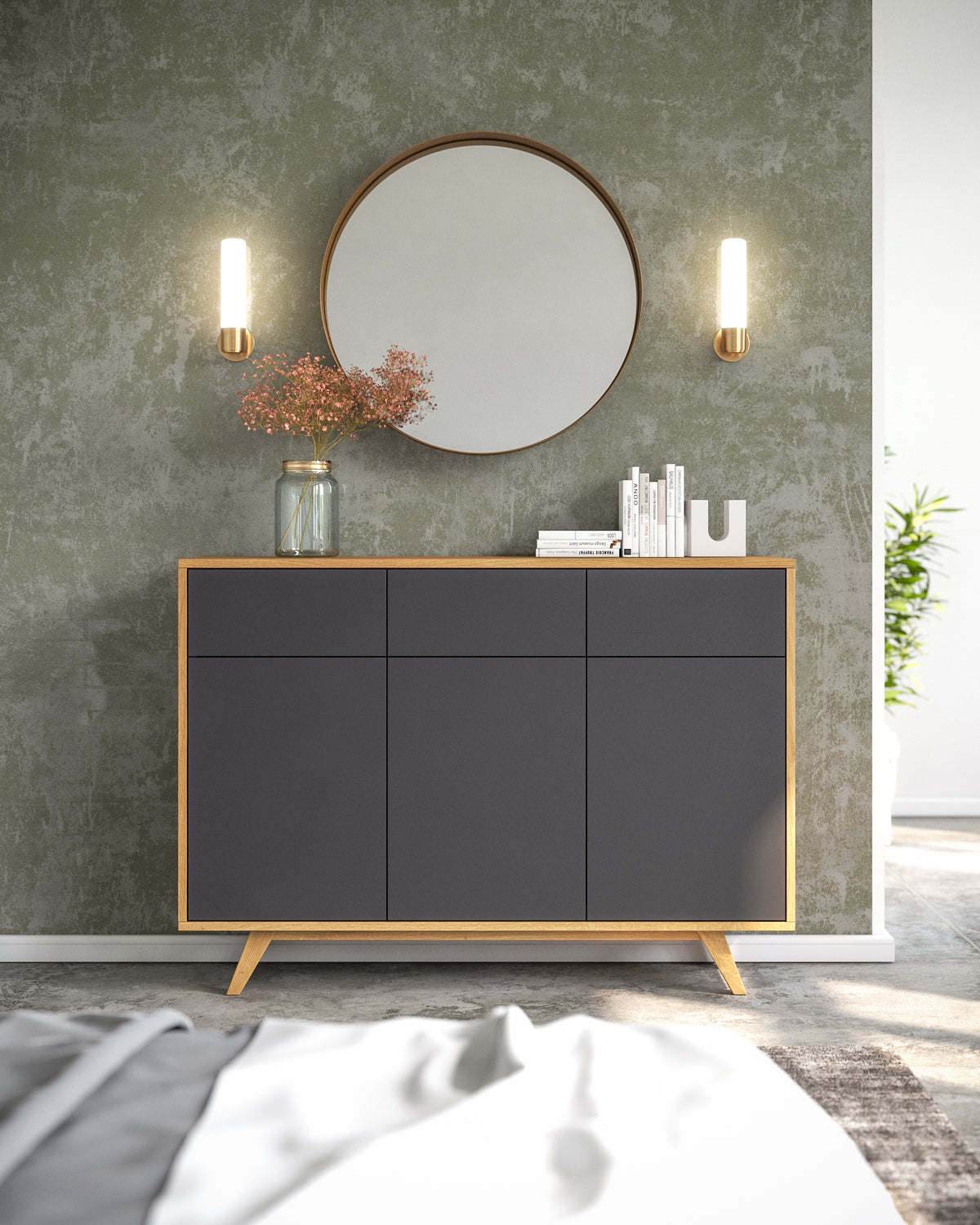 Sideboard in Eiche schwarz