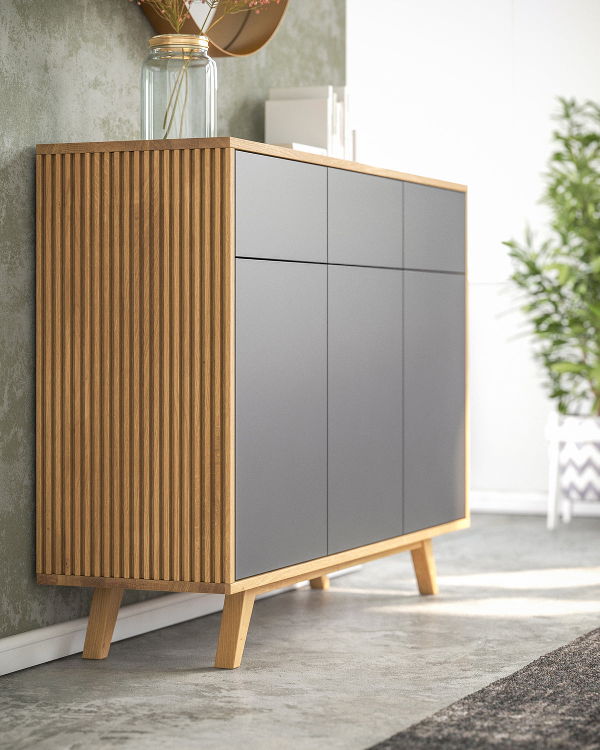 Sideboard in Eiche schwarz