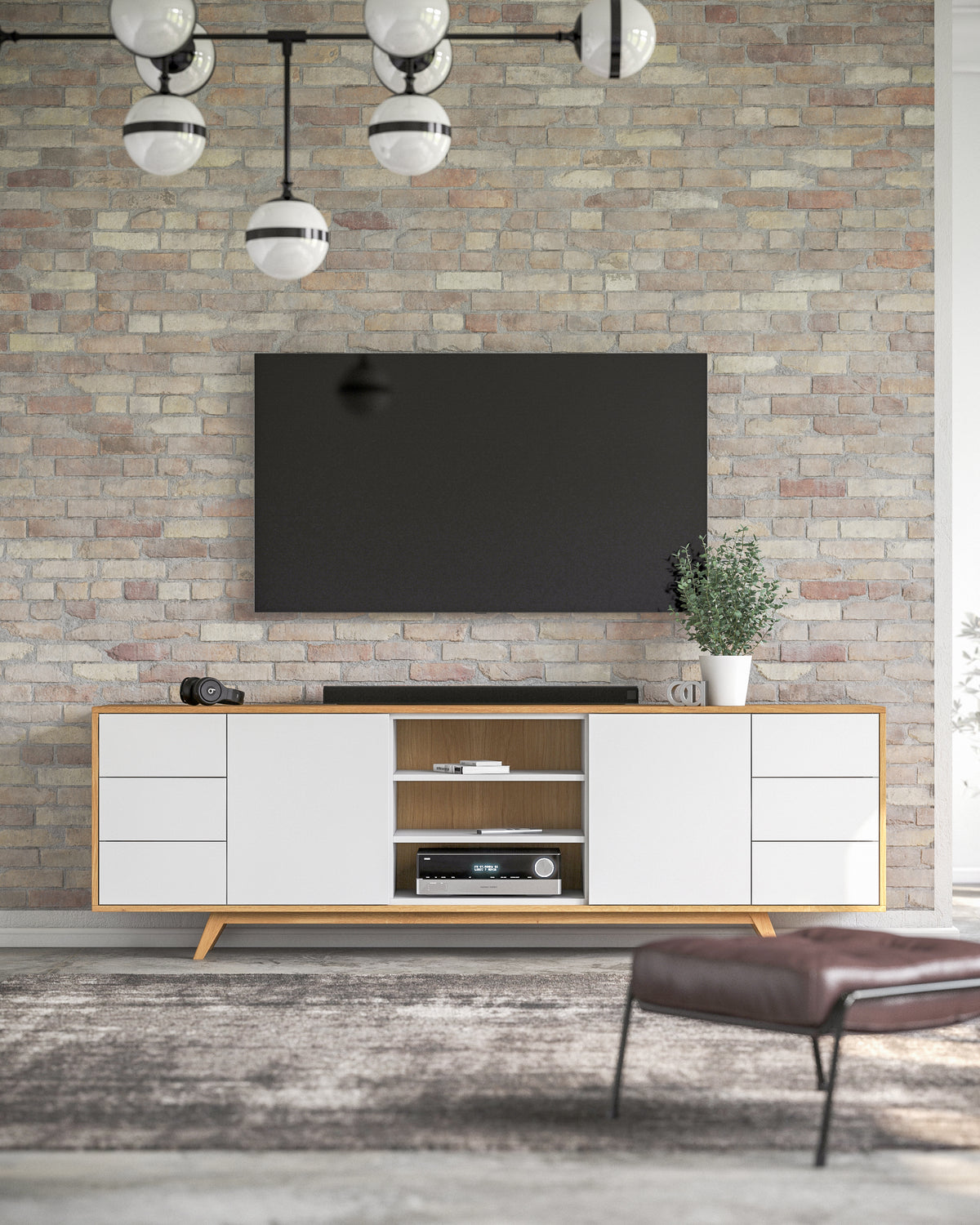 Sideboard XL in Eiche weiß