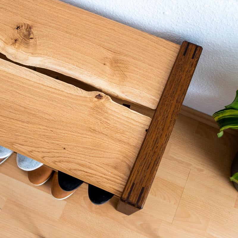Schuhregal aus Eiche (gebeizt)