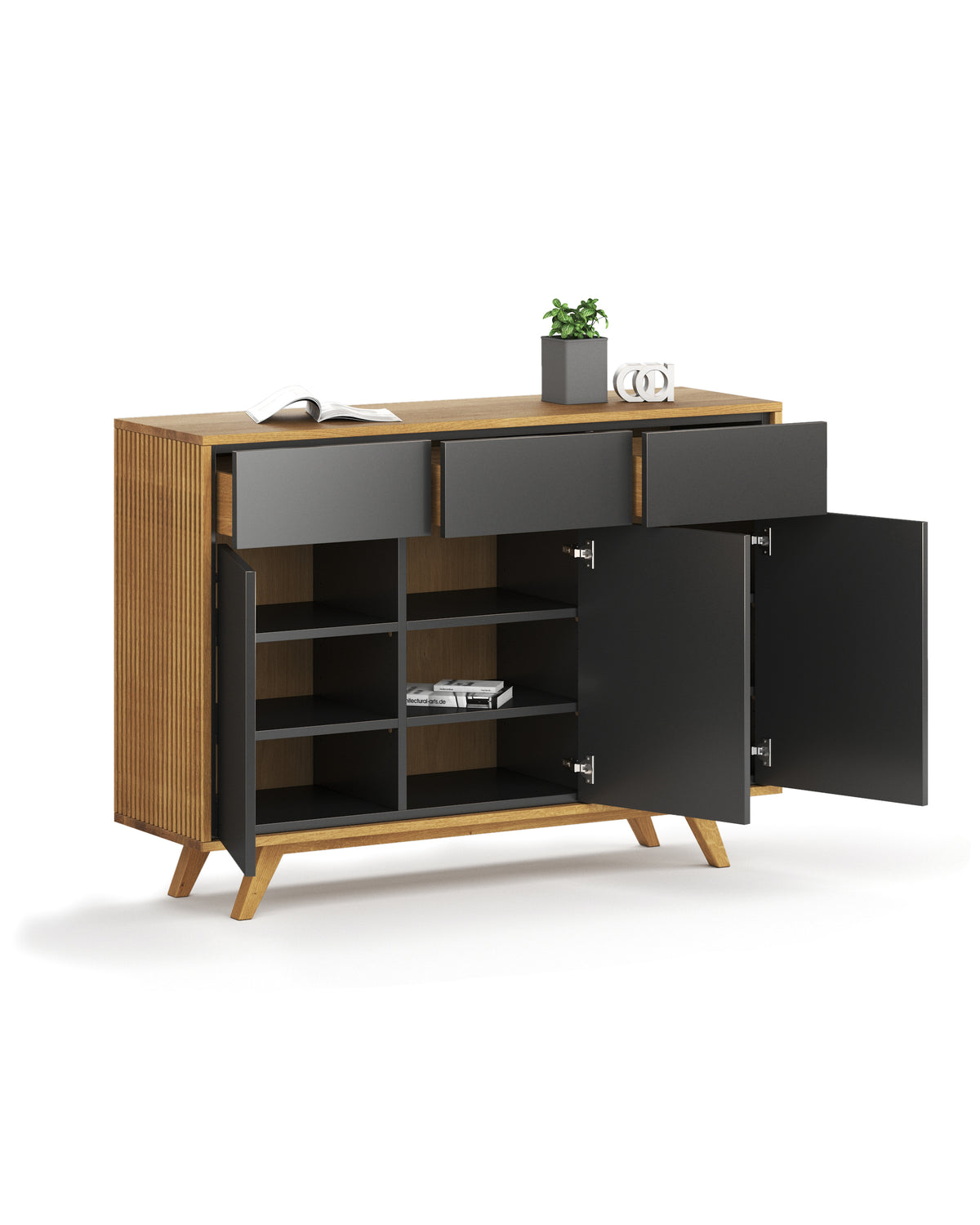 Sideboard in Eiche schwarz