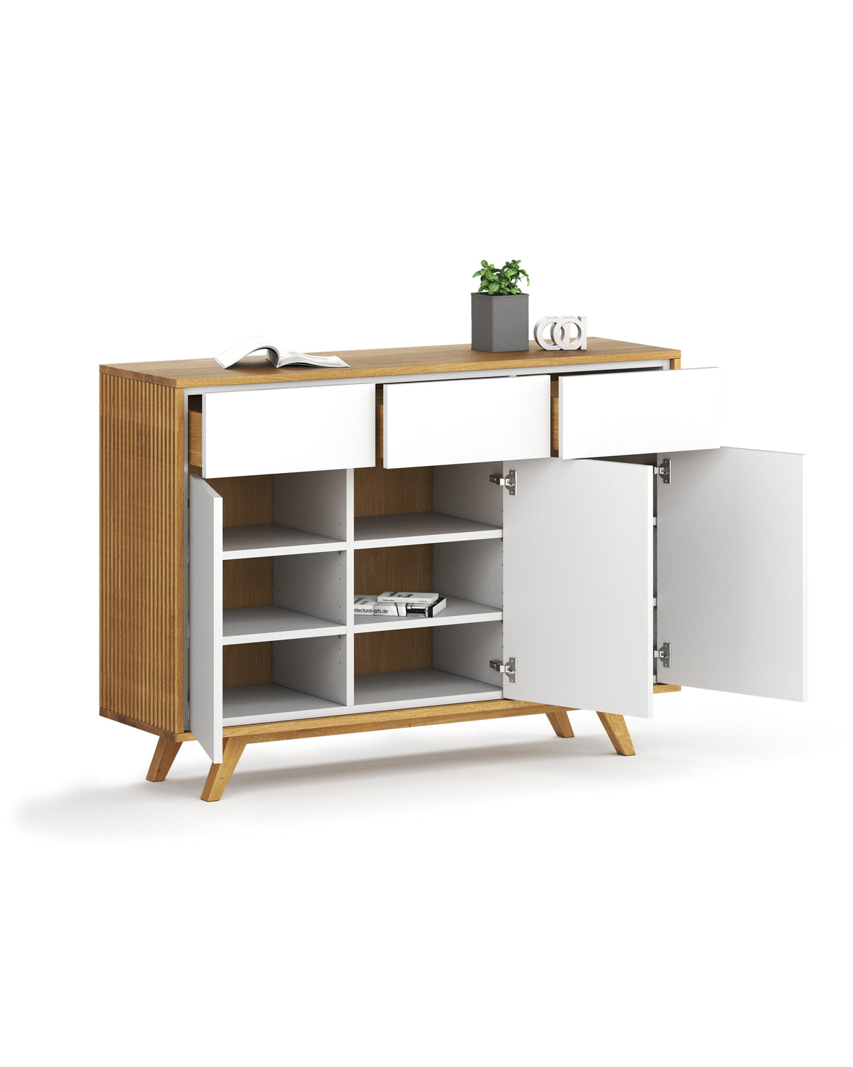 Sideboard in Eiche weiß