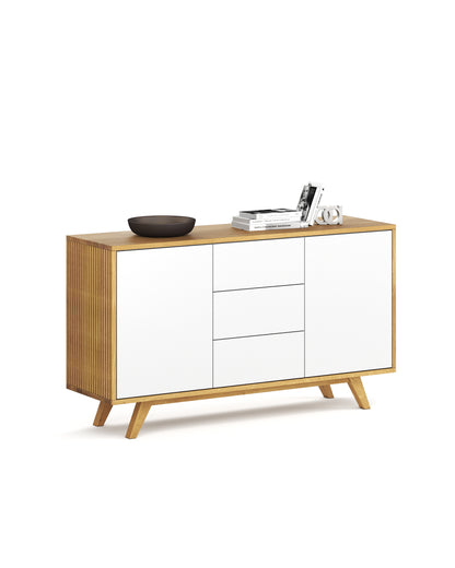 Sideboard S in Eiche weiß Schubladen