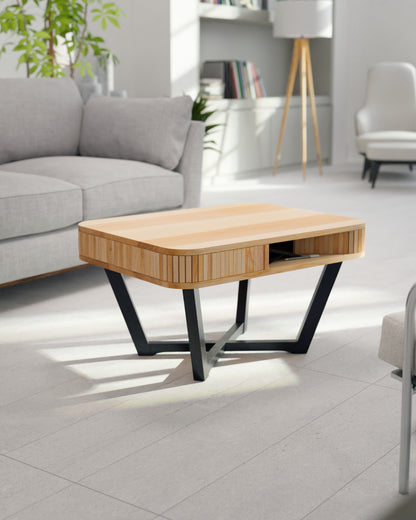 Couchtisch Kernesche mit Stauraum
