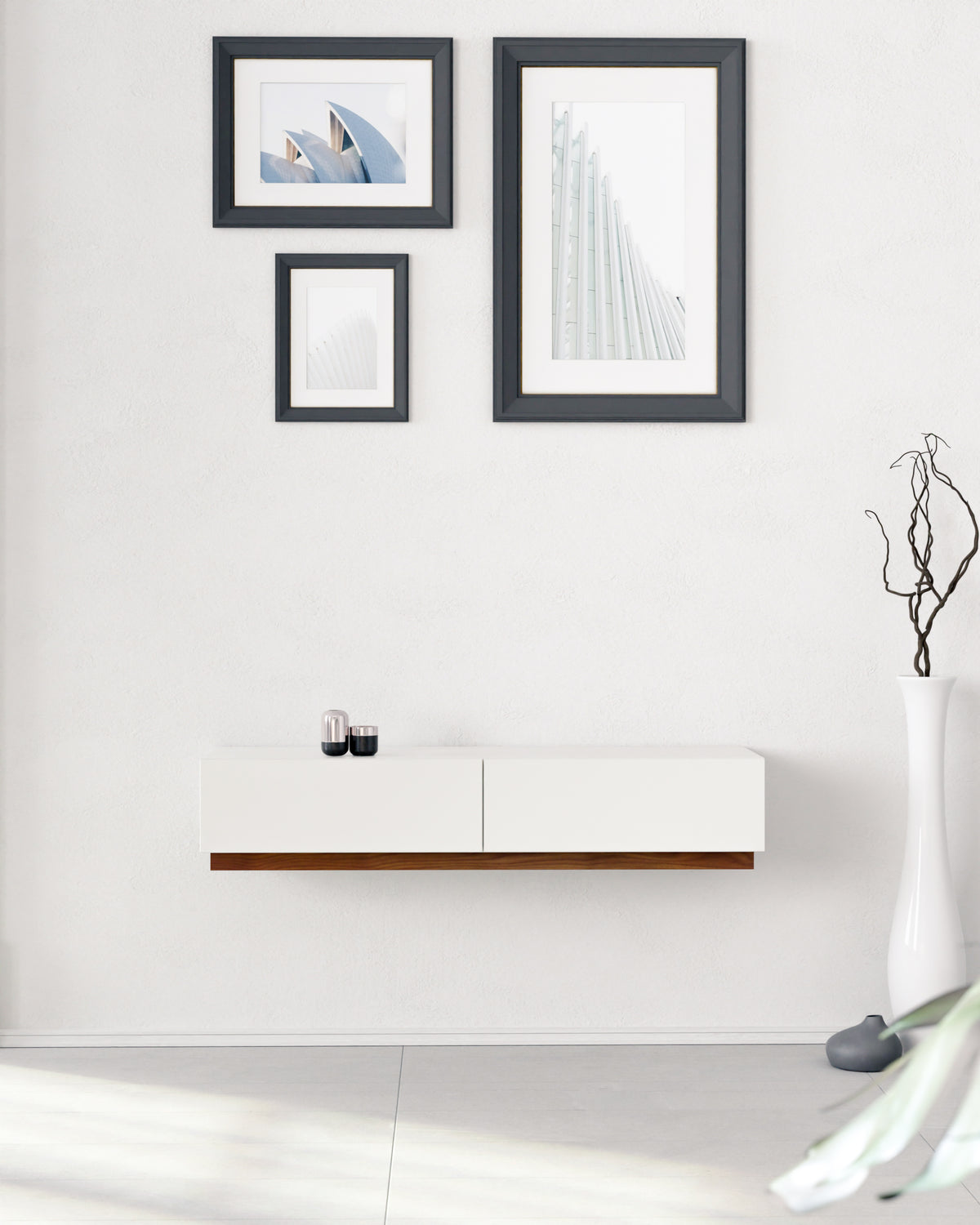 TV Lowboard mit Nussbaum