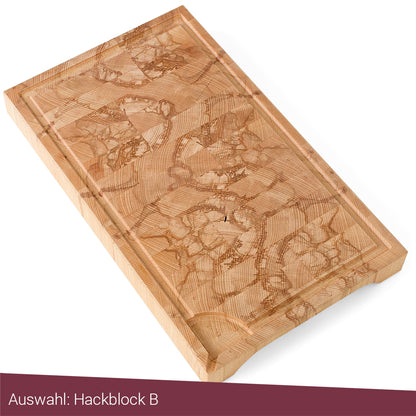 Hirnholz Hackblock aus Kernbuche