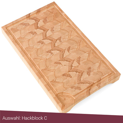 Hirnholz Hackblock aus Kernbuche