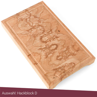 Hirnholz Hackblock aus Kernbuche