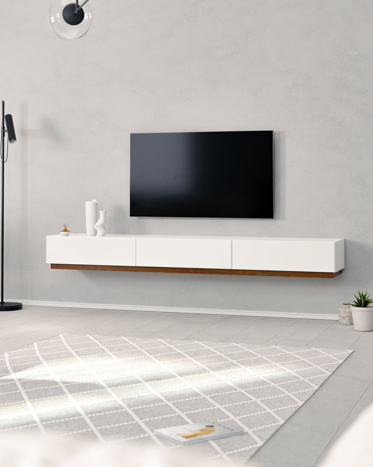 TV Lowboard mit Nussbaum