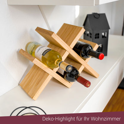 Weinregal Weinständer massiv Holz