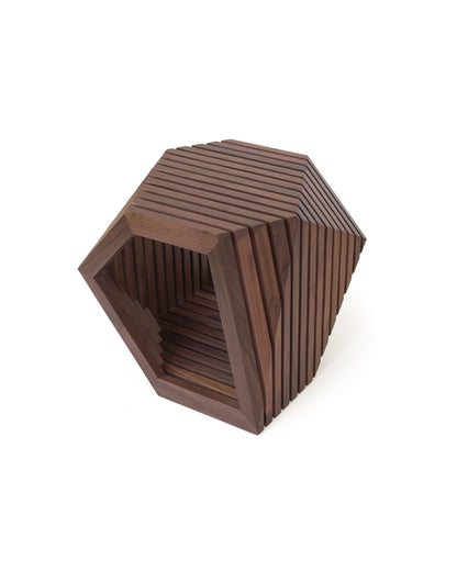 Hocker Beistelltisch Nussbaum