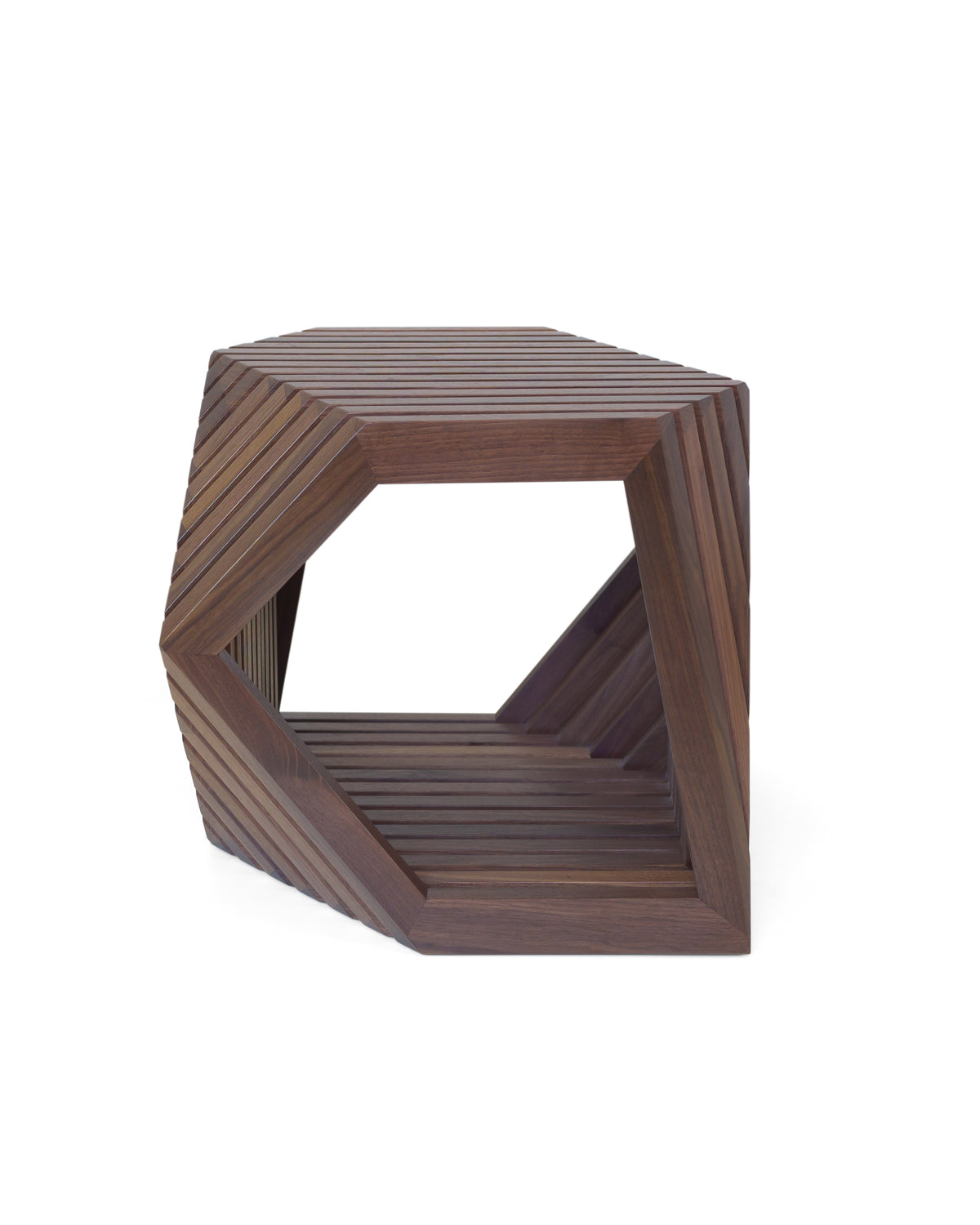 Hocker Beistelltisch Nussbaum