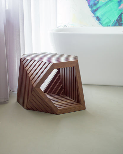 Hocker Beistelltisch Nussbaum